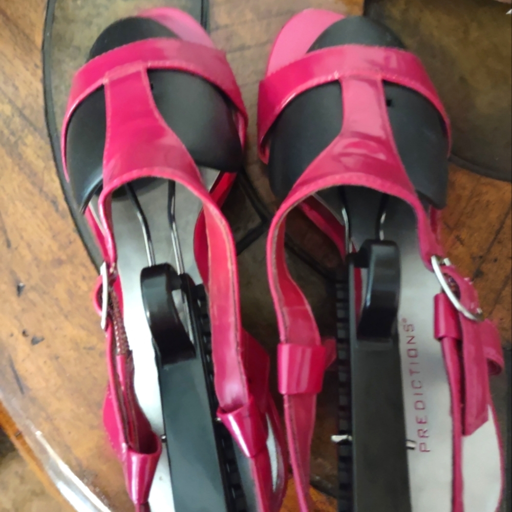 Hot pink sandals